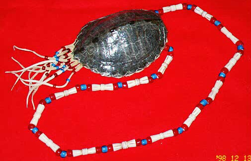Turtle shell medicine bag